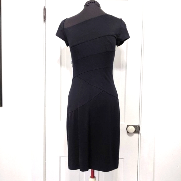 Asymmetrical Navy Slim Fitting Dress Size 2 - Picture 9 of 15